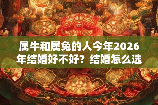 属牛和属兔的人今年2026年结婚好不好？结婚怎么选日子？