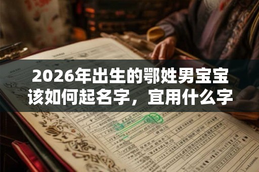 2026年出生的鄂姓男宝宝该如何起名字，宜用什么字。