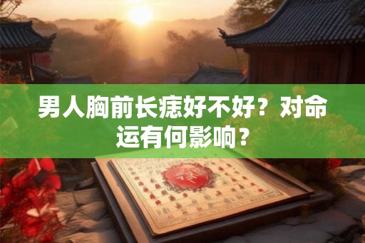 男人胸前长痣好不好？对命运有何影响？