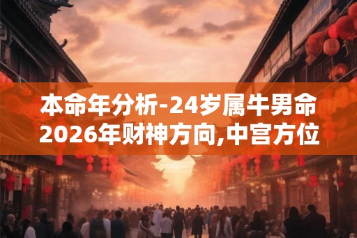 本命年分析-24岁属牛男命2026年财神方向,中宫方位为六白武曲星