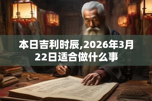 本日吉利时辰,2026年3月22日适合做什么事