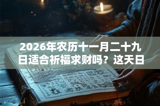 2026年农历十一月二十九日适合祈福求财吗？这天日子如何？