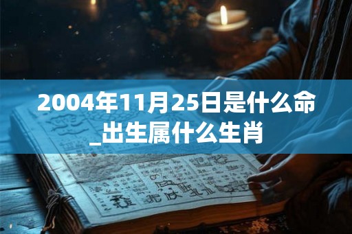 2004年11月25日是什么命_出生属什么生肖