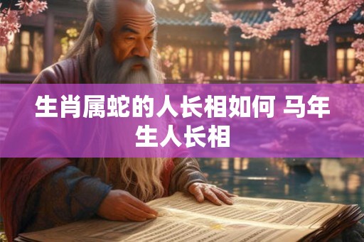 生肖属蛇的人长相如何 马年生人长相