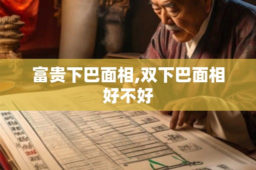 富贵下巴面相,双下巴面相好不好