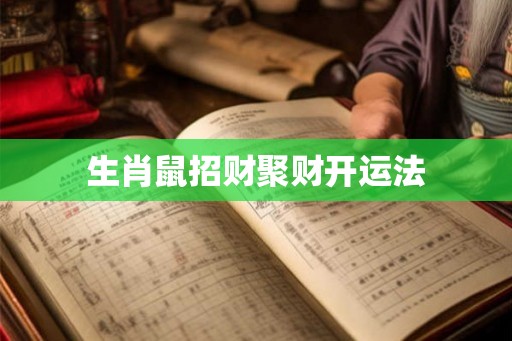 生肖鼠招财聚财开运法 生肖鼠招财聚财开运法