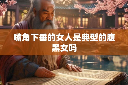嘴角下垂的女人是典型的腹黑女吗 嘴角下垂的女人是典型的腹黑女吗
