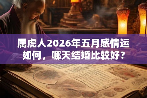 属虎人2026年五月感情运如何，哪天结婚比较好？
