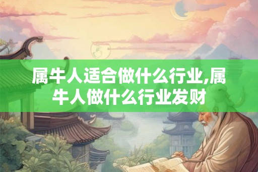 属牛人适合做什么行业,属牛人做什么行业发财 属牛人适合做什么行业,属牛人做什么行业发财