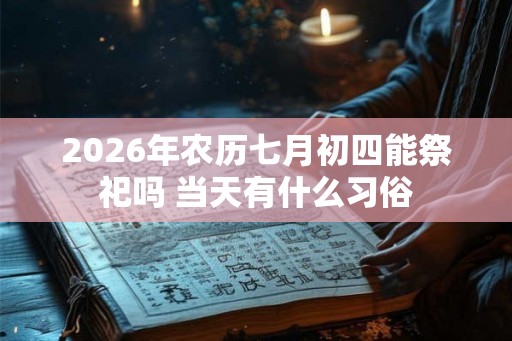 2026年农历七月初四能祭祀吗 当天有什么习俗 2026年农历七月初四能祭祀吗 当天有什么习俗