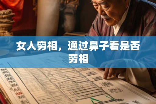 女人穷相，通过鼻子看是否穷相