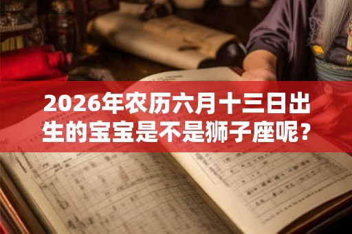 2026年农历六月十三日出生的宝宝是不是狮子座呢？