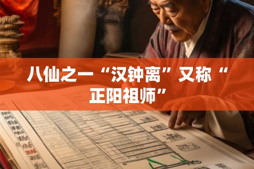 八仙之一“汉钟离”又称“正阳祖师” 八仙之一“汉钟离”又称“正阳祖师”