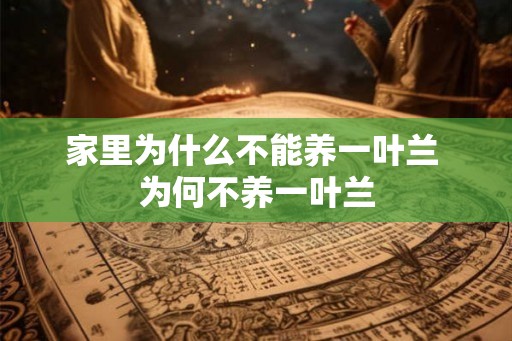 家里为什么不能养一叶兰 为何不养一叶兰