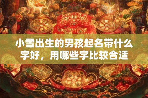 小雪出生的男孩起名带什么字好,用哪些字比较合适 小雪出生的男孩起名带什么字好,用哪些字比较合适