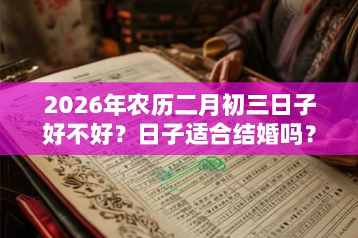 2026年农历二月初三日子好不好？日子适合结婚吗？
