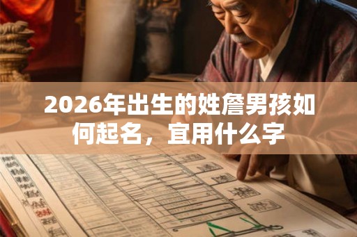 2026年出生的姓詹男孩如何起名，宜用什么字