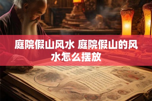 庭院假山风水 庭院假山的风水怎么摆放