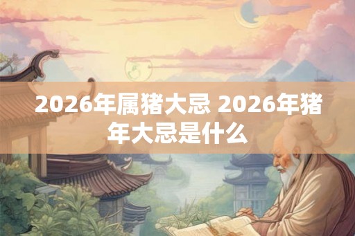 2026年属猪大忌 2026年猪年大忌是什么