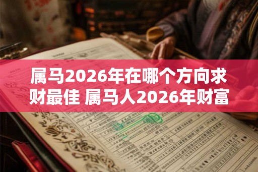 属马2026年在哪个方向求财最佳 属马人2026年财富运势