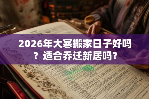 2026年大寒搬家日子好吗？适合乔迁新居吗？