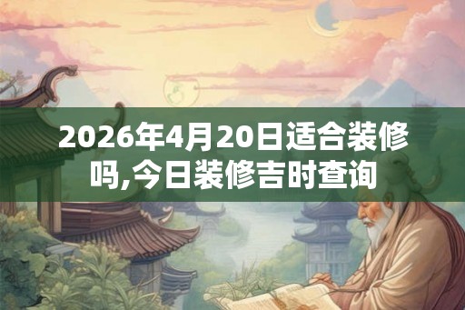 2026年4月20日适合装修吗,今日装修吉时查询