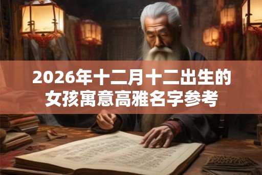2026年十二月十二出生的女孩寓意高雅名字参考
