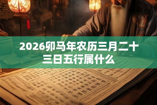 2026卯马年农历三月二十三日五行属什么