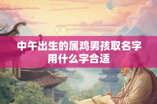 中午出生的属鸡男孩取名字用什么字合适