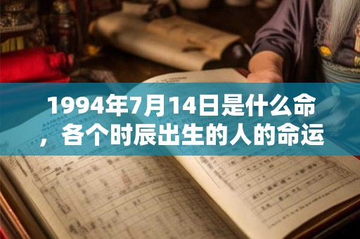 1994年7月14日是什么命，各个时辰出生的人的命运