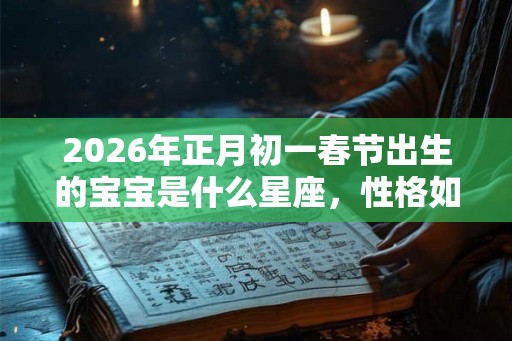 2026年正月初一春节出生的宝宝是什么星座,性格如何? 2026年正月初一春节出生的宝宝是什么星座,性格如何?