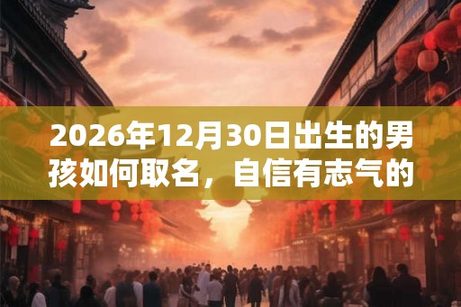 2026年12月30日出生的男孩如何取名，自信有志气的名字推荐