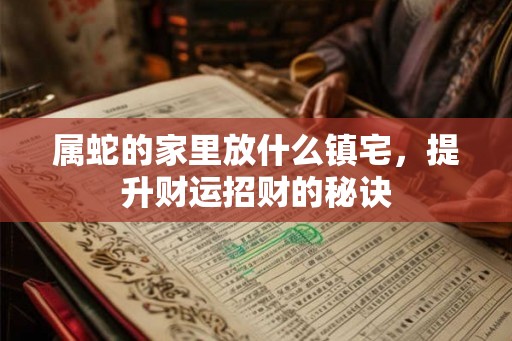 属蛇的家里放什么镇宅，提升财运招财的秘诀