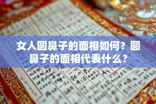 女人圆鼻子的面相如何？圆鼻子的面相代表什么？
