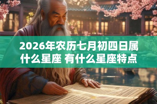 2026年农历七月初四日属什么星座 有什么星座特点