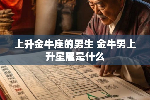 上升金牛座的男生 金牛男上升星座是什么