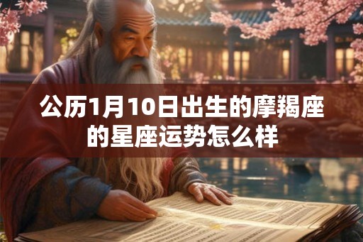 公历1月10日出生的摩羯座的星座运势怎么样