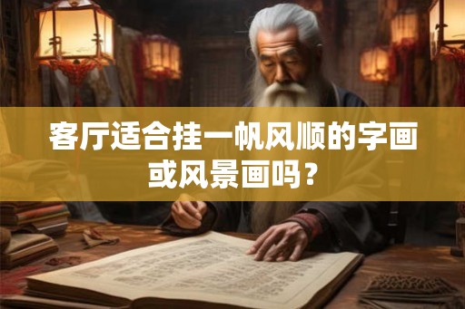 客厅适合挂一帆风顺的字画或风景画吗？