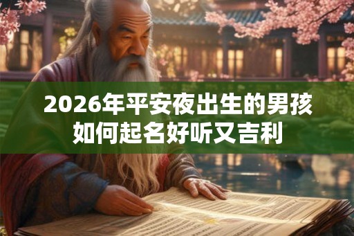 2026年平安夜出生的男孩如何起名好听又吉利