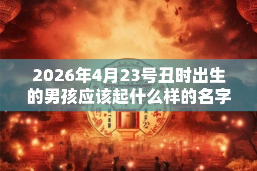 2026年4月23号丑时出生的男孩应该起什么样的名字