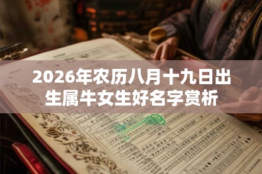 2026年农历八月十九日出生属牛女生好名字赏析 2026年农历八月十九日出生属牛女生好名字赏析