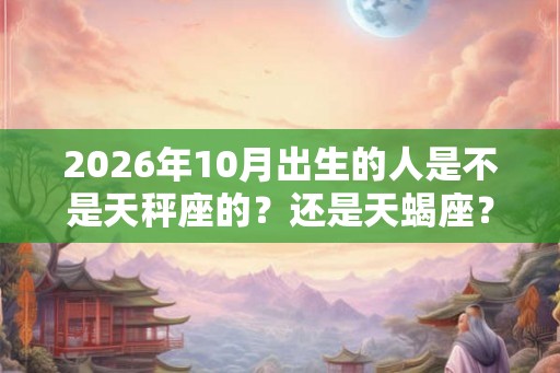 2026年10月出生的人是不是天秤座的？还是天蝎座？