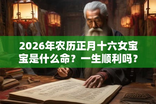 2026年农历正月十六女宝宝是什么命？一生顺利吗？