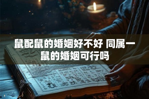 鼠配鼠的婚姻好不好 同属一鼠的婚姻可行吗