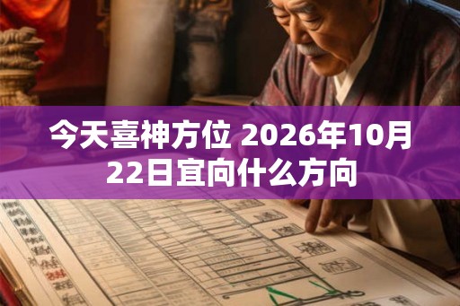 今天喜神方位 2026年10月22日宜向什么方向