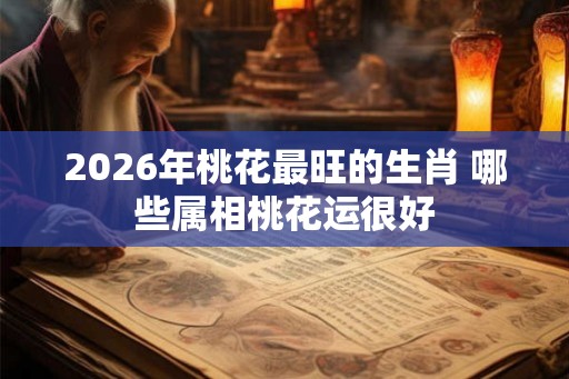 2026年桃花最旺的生肖 哪些属相桃花运很好