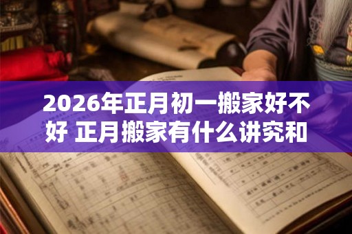 2026年正月初一搬家好不好 正月搬家有什么讲究和忌讳