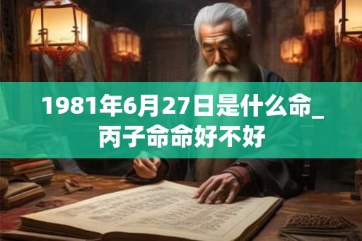 1981年6月27日是什么命_丙子命命好不好