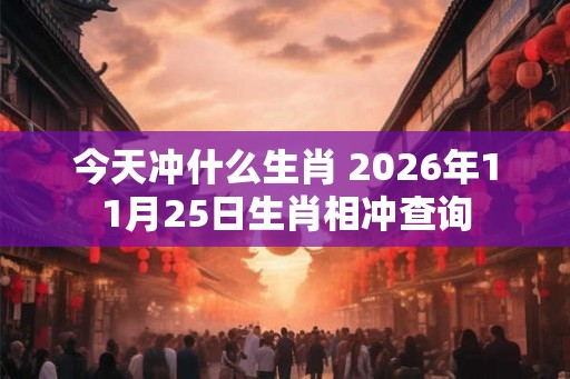 今天冲什么生肖 2026年11月25日生肖相冲查询
