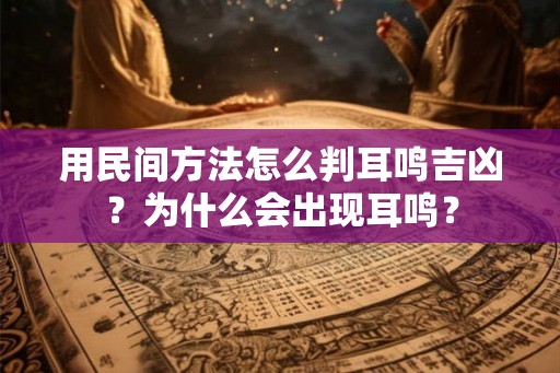 用民间方法怎么判耳鸣吉凶?为什么会出现耳鸣? 用民间方法怎么判耳鸣吉凶?为什么会出现耳鸣?